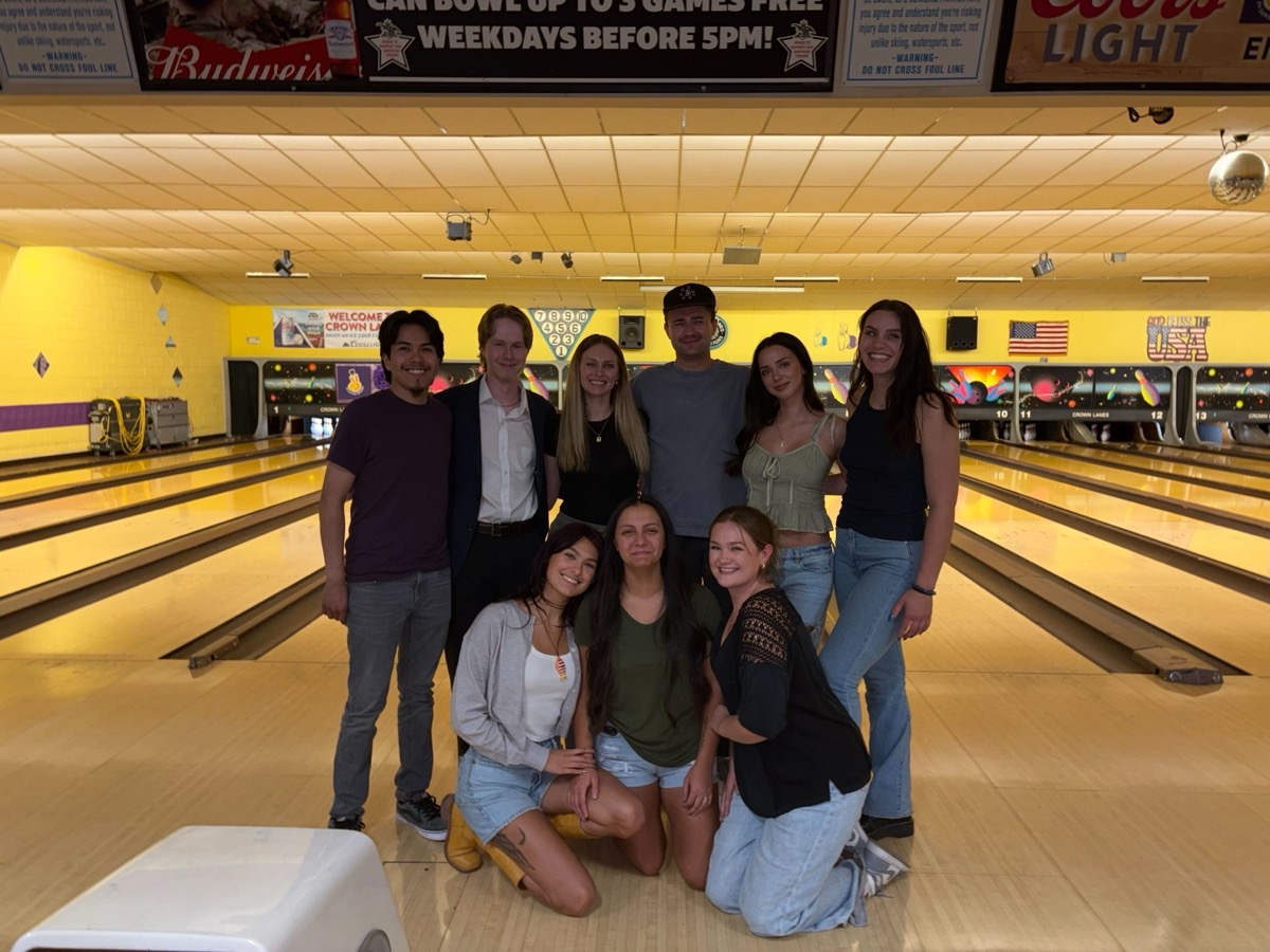 Greywolf Solutions team building event at bowling alley